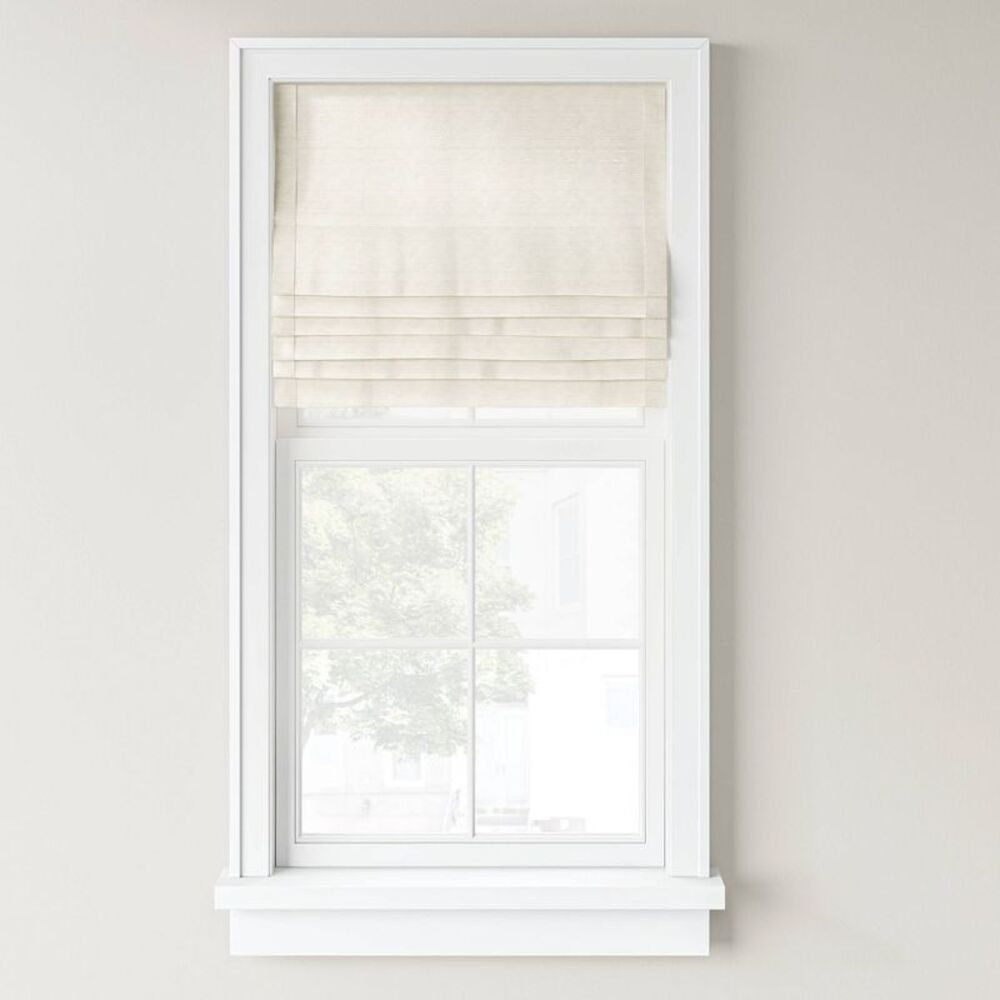 31"x64" Light Filtering Cordless Jute Roman Window Shade - Light Orange
